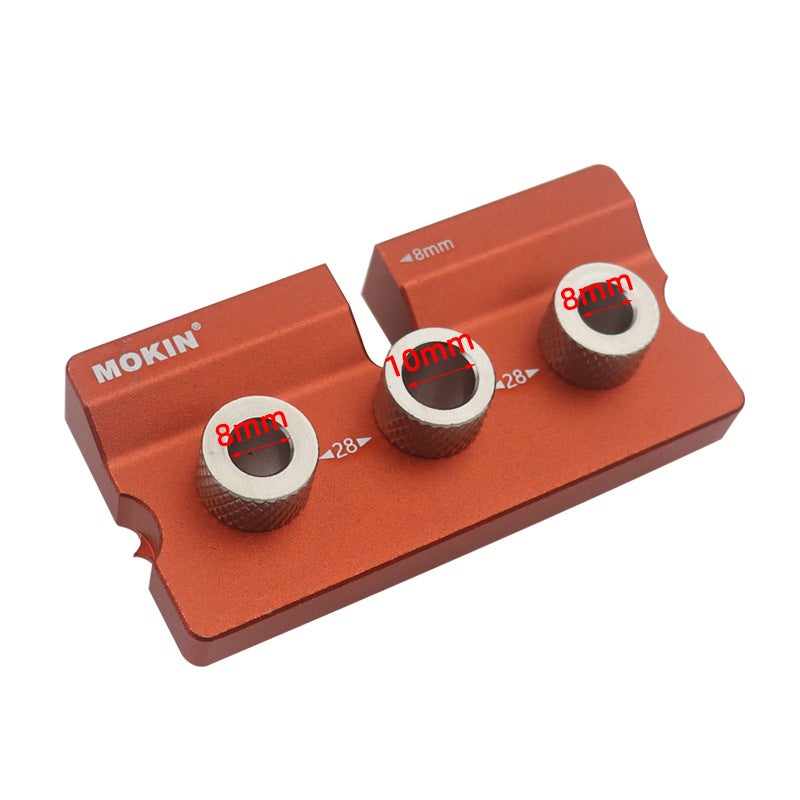 Woodworking hole locator three-in-one hole puncher furniture connector dowel center hole locator Embedded parts punch (special auxiliary plate for T-plate splicing)