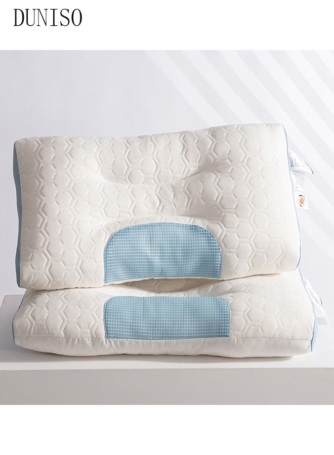 DUNISO 1PCS Super Comfort Ergonomic Pillow for Neck Head and Shoulder Pain Relief Contour Support Pillows for Bed Sleeping Orthopedic Cervical Spine Stretch Pillow for Side Back Stomach Sleeper - Image 4