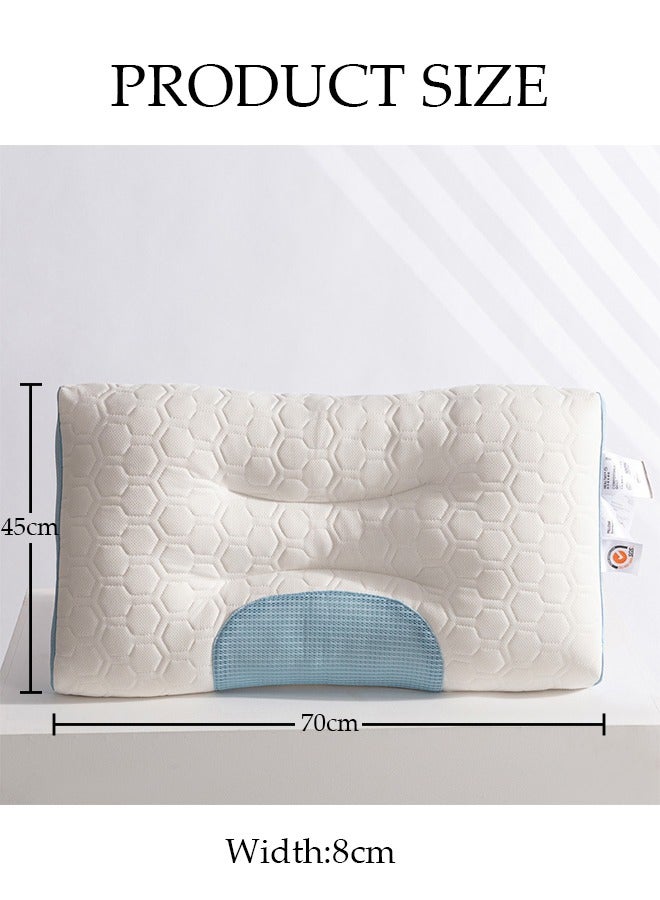 DUNISO 1PCS Super Comfort Ergonomic Pillow for Neck Head and Shoulder Pain Relief Contour Support Pillows for Bed Sleeping Orthopedic Cervical Spine Stretch Pillow for Side Back Stomach Sleeper - Image 3