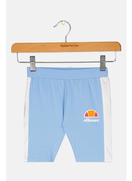 Toddlers Boy Brand Logo Cycling Shorts, Light Blue