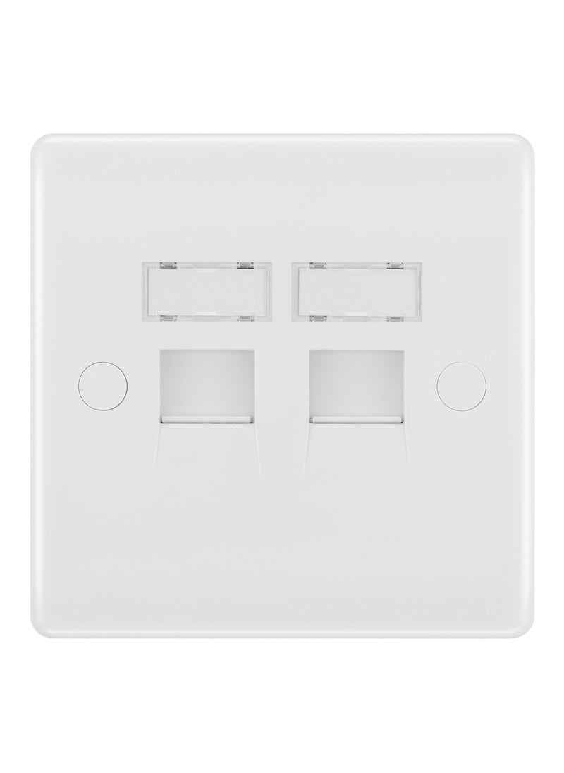 BG BG Nexus Double RJ45 Telephone And Data Outlet  Socket  - Image 1