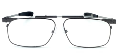 Calabria FAST-FOLD Metal Folding Reading Glasses +1.25 Pewter Men Women Foldable Pocket Readers Travel Thin Compact w/Case - Image 3