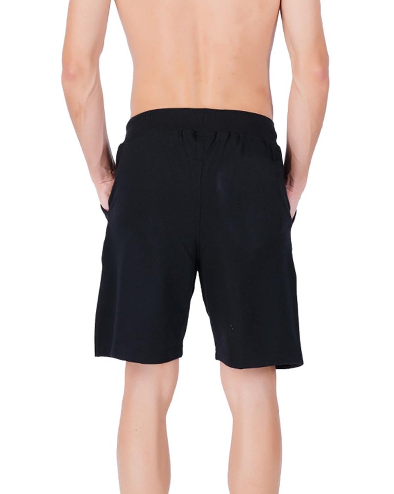 hotfits Men's Casual Printed Black Cotton Regular Shorts, Workout Shorts, Elastic Waist Running Shorts with Pockets - Flame Printed - M - Image 4