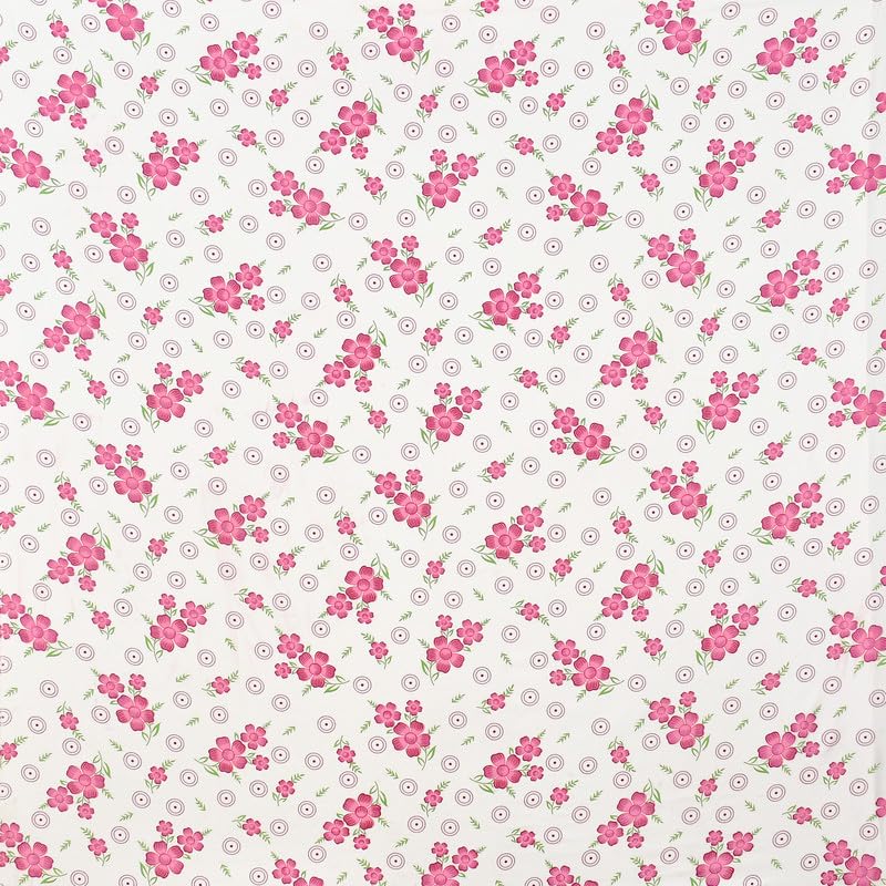 Delight Zone Glace Cotton 160TC Prime Collection Single Flat Bedsheet with 1 Pillow Cover - (Pink3) - Image 3