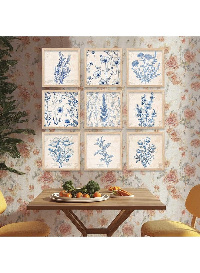 HOTHOUSE لوحة فنية نباتية من هوت هاوس | إطارات جدارية لتزيين المنزل والمكتب وغرفة المعيشة | ملصق مع إطار لتزيين الجدران | لوحة فنية مؤطرة فاخرة لتزيين المنزل | مجموعة من 9 (فن 1، (8x8 بوصة)، مؤطرة) - Image 5