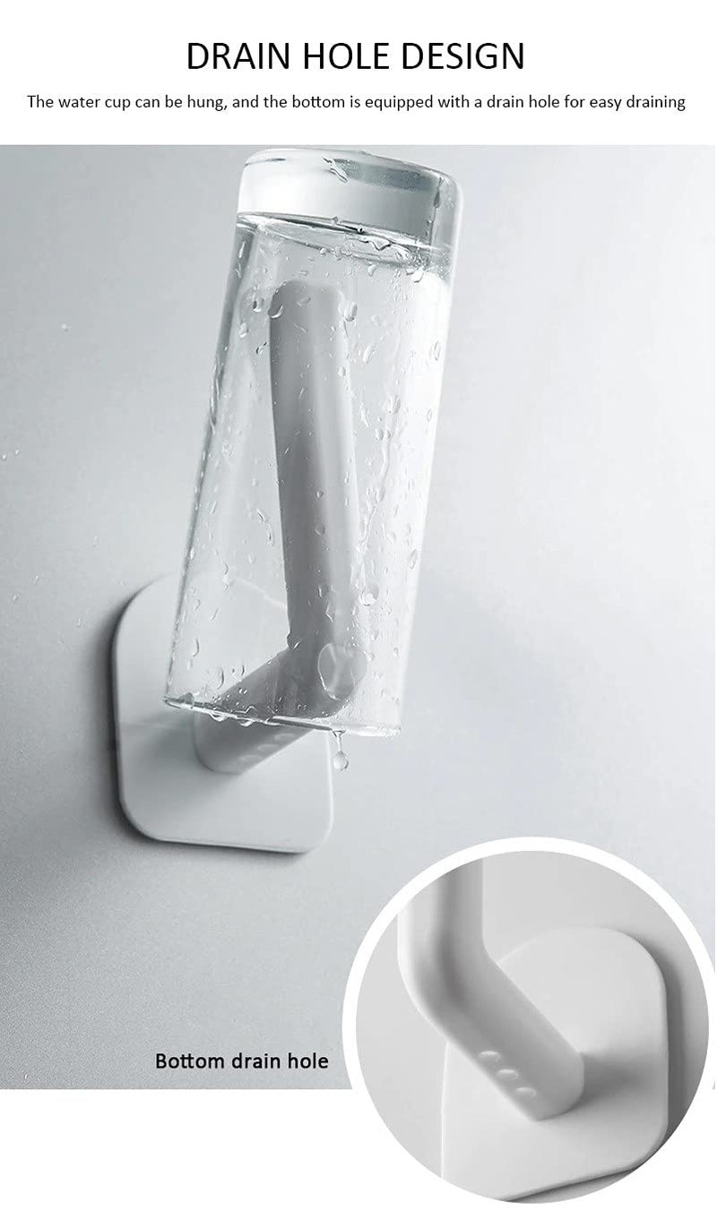 HOME CUBE 2 Pc -Self Adhesive Toilet Paper Roll Holder Under Wall Cabinets Towel Rack Bathroom Toilet Storage Rack Tissue Hanger Kitchen Bathroom Utility Hooks - ABS Plastic - White - Image 4