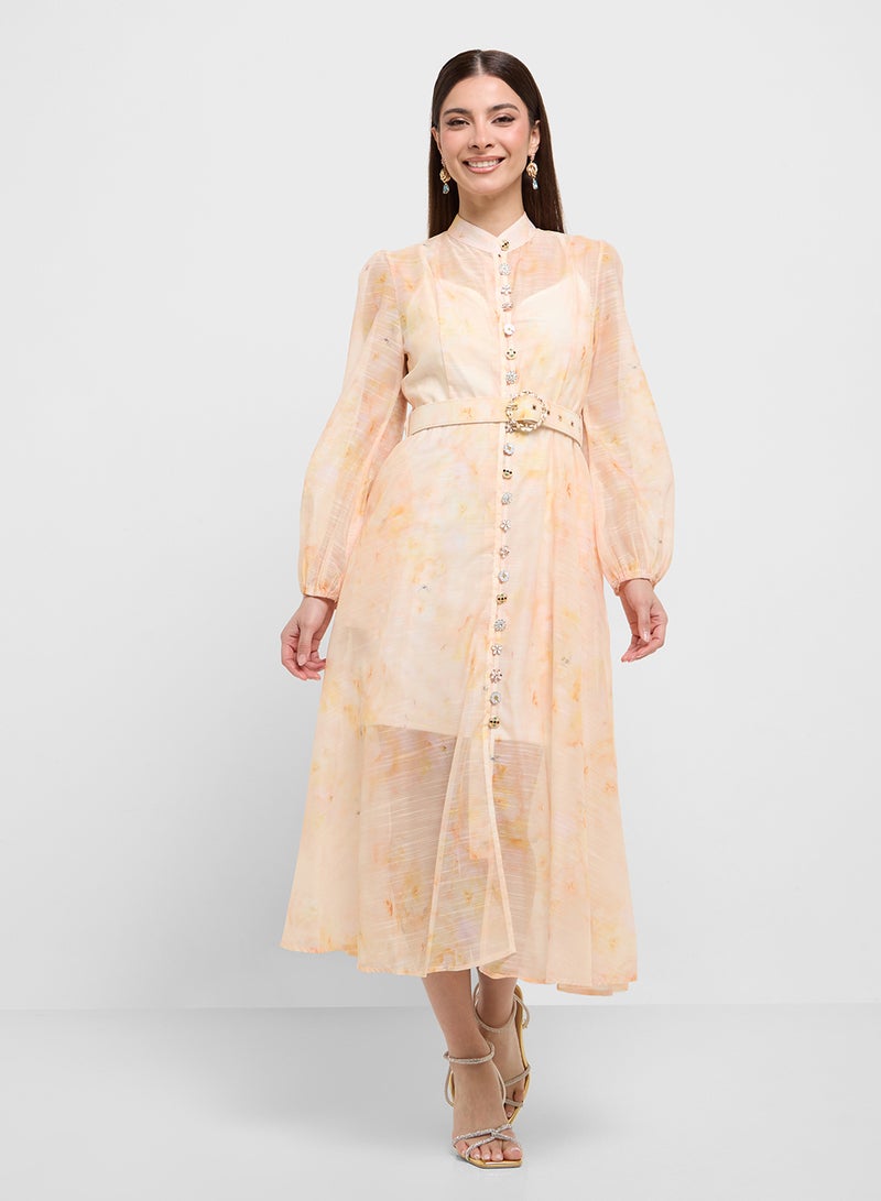 ايلا فستان شيفون بنقوش الزهور - Image 1