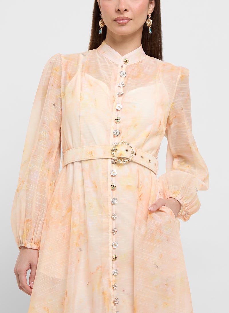 ايلا فستان شيفون بنقوش الزهور - Image 3