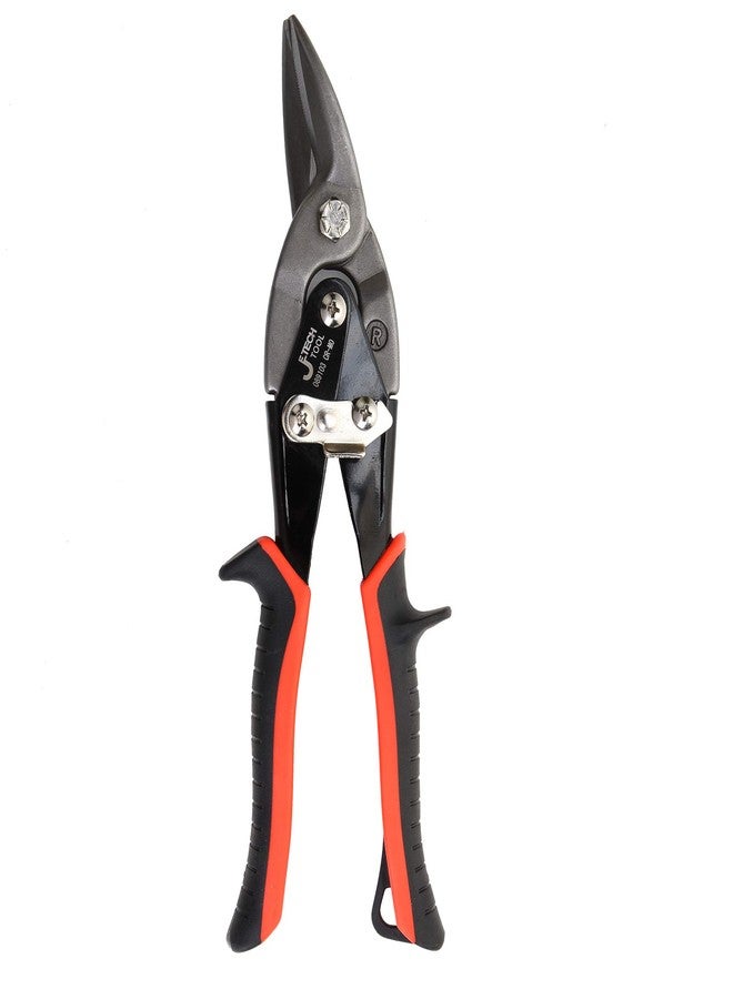 Jetech 10 inch Aviation Snips - Right Angled Professional Offset Snippers with Compound Action Cutting Shears from Forged Blade and Safety Latch - Image 1