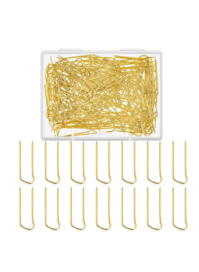 Excefore Sewing U-pins, 200 Pcs Needlecrafts Pins, Double Blocking Pins, Stainless Steel Sewing Pins, Multipurpose Straight Pins, for Sewing Jewelry Display Home Decor, DIY Sewing Project (0.9 Inch Long) - Image 1