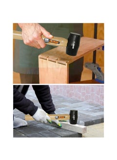 Bullwark Bullwark Rubber Hammer 35mm 60g Weight Nitrile Rubber Hardwood Handle  - Image 5