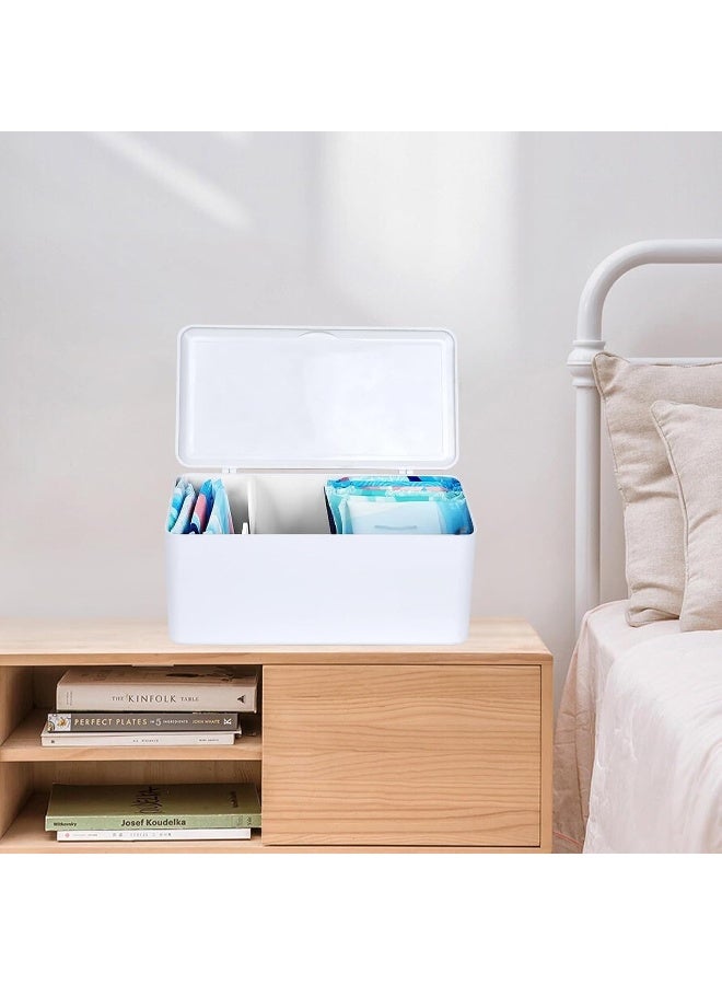 ChengFu pad and tampon organizer for bathroomSanitary Napkin Holder Pad and Tampon Organizer for Period Sanitary Napkin Storage Container White - Image 5
