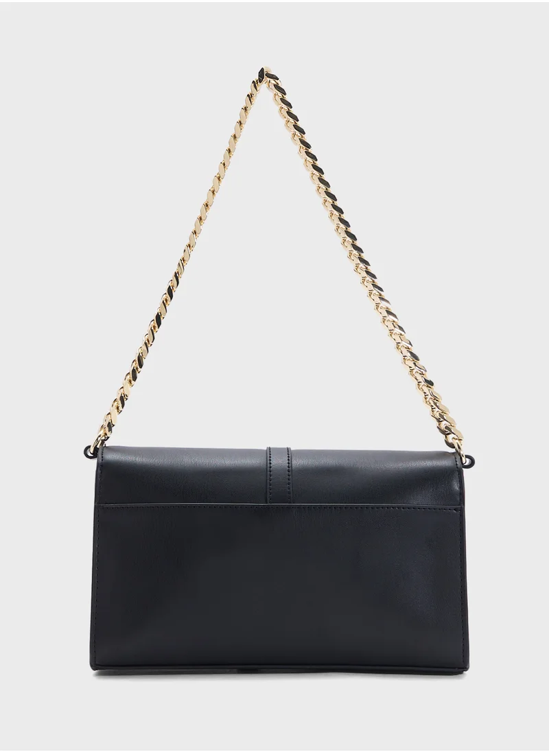 تومي هيلفيغر HERITAGE CONVERTIBLE CROSSBODY BAG WITH CHAIN