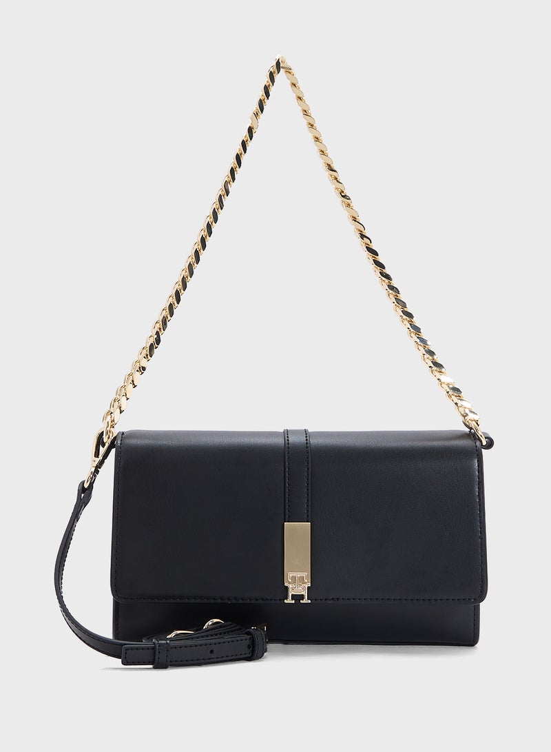 تومي هيلفيغر حقيبة كروس بودي هيريتيج قابلة للتحويل مع سلسلة - Image 1