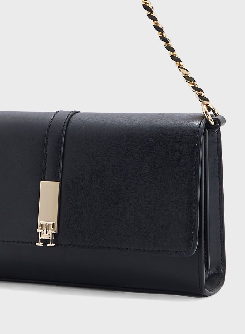 تومي هيلفيغر حقيبة كروس بودي هيريتيج قابلة للتحويل مع سلسلة - Image 4