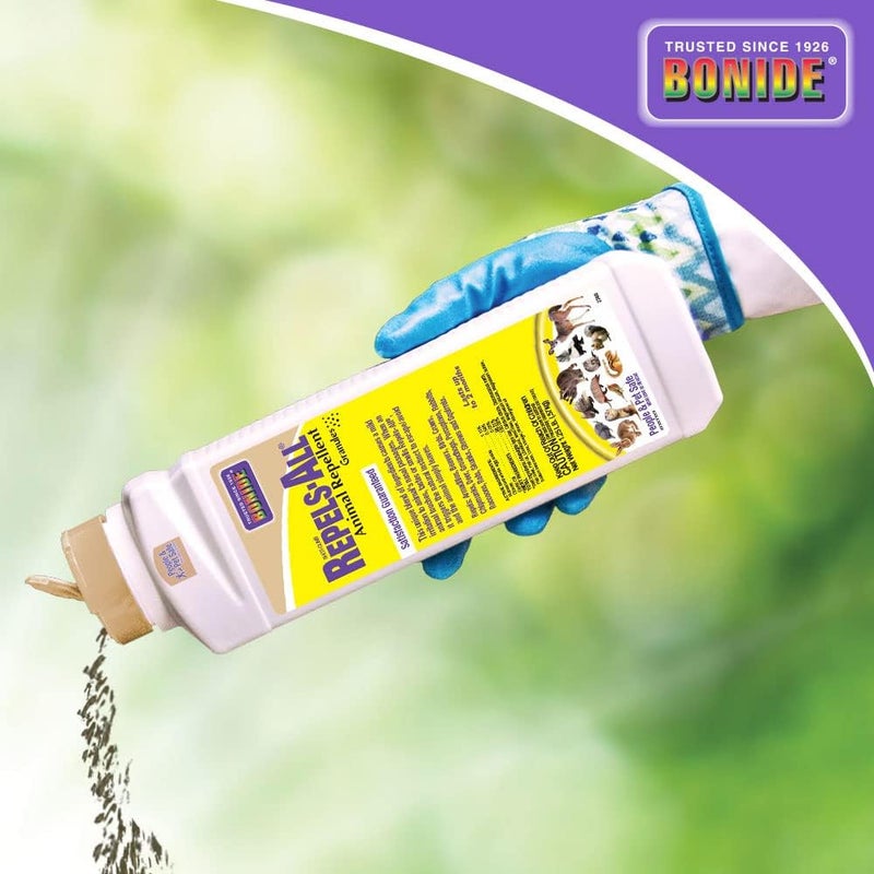 Bonide Repels-All Animal Repellent Granules, 1.25 lbs. Ready-to-Use Pellets Deter Pests from Lawn & Garden, Long Lasting Control - Image 2