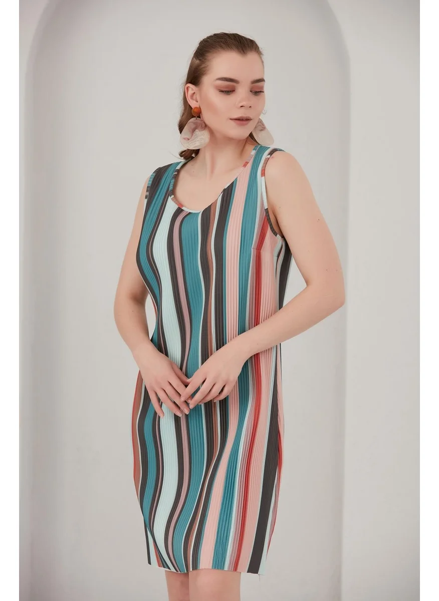 الكسندر جاردي Striped Sleeveless Dress