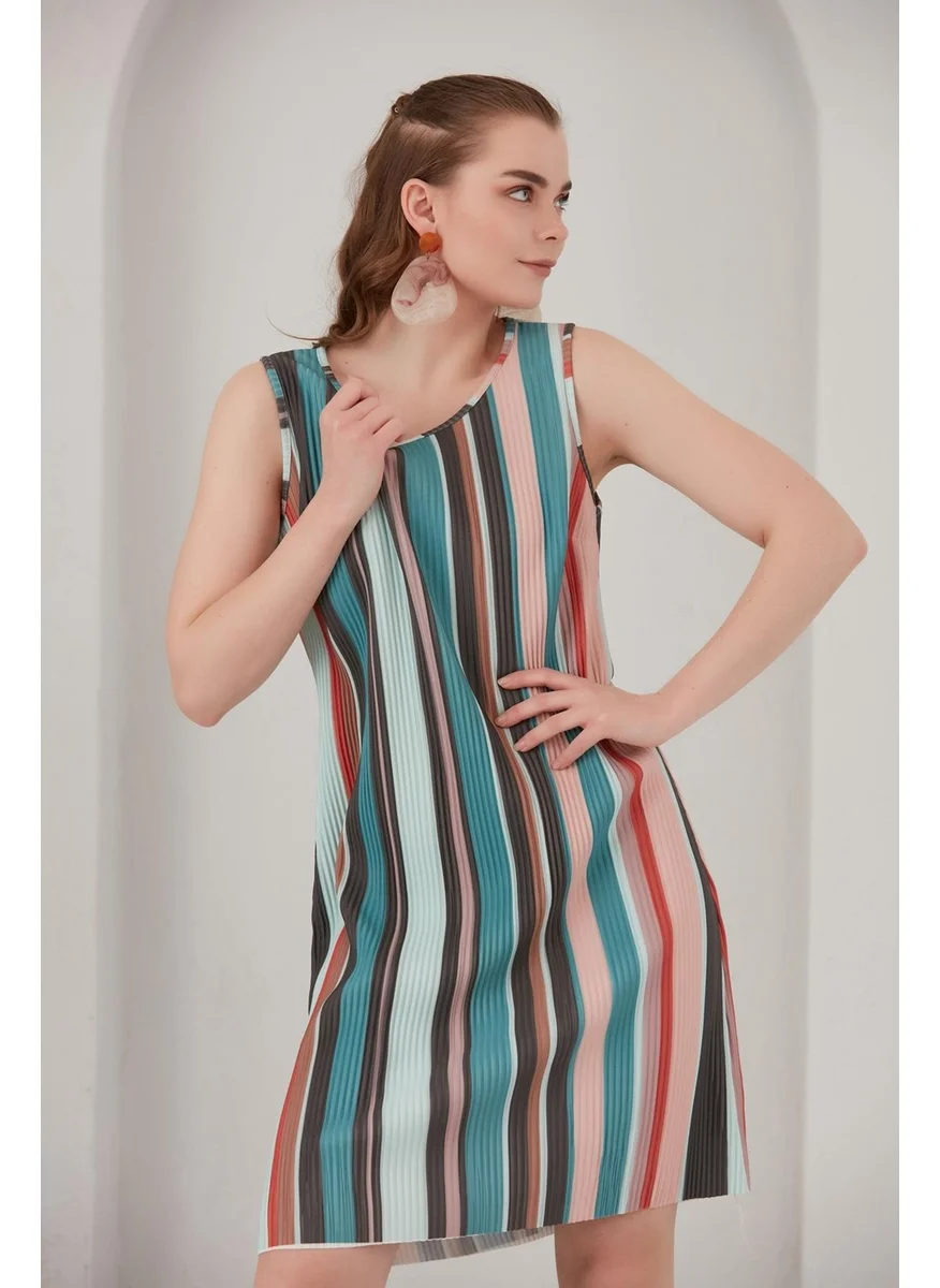 الكسندر جاردي Striped Sleeveless Dress