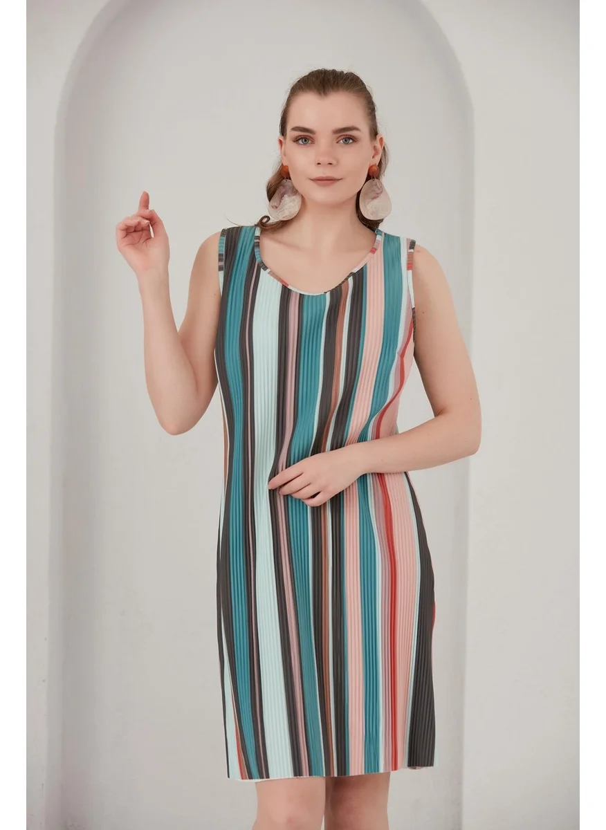 الكسندر جاردي Striped Sleeveless Dress