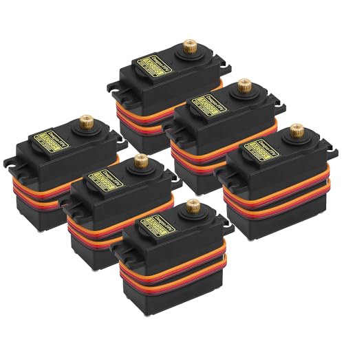 Beffkkip 6PCS MG995 55g Servo RC Servos Digital High Speed Torque Servo Motor Metal Gear Servo Waterproof for Futaba JR RC Car Airplane Helicopter Mechanical Arm Control Angle 180 - Image 1