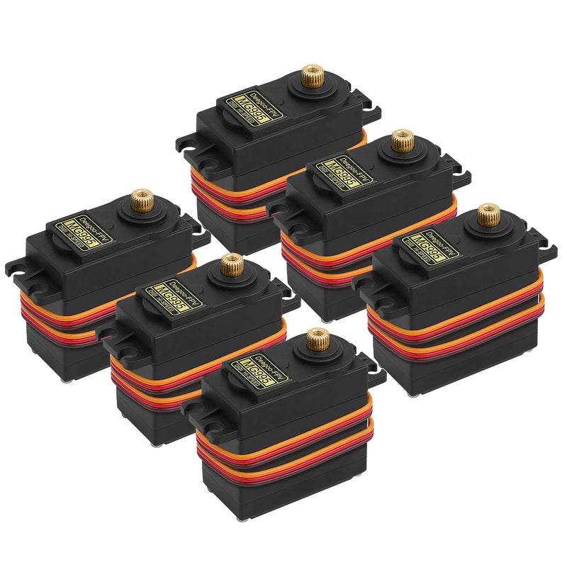 Beffkkip 6PCS MG995 55g Servo RC Servos Digital High Speed Torque Servo Motor Metal Gear Servo Waterproof for Futaba JR RC Car Airplane Helicopter Mechanical Arm Control Angle 180 - Image 2