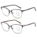 Kafirlo Progressive Multifocal Reading Glasses Women Metal Frame No Line Multifocus Transition Blue Light Blocking Computer Readers Multi Focus Stylish Designer Ladies Lightweight Cateye Eyeglass 150 - Image 1