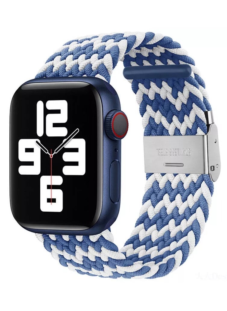 TWEGGON 3pc Pack Adjustable Nylon Braided Loop Band for Apple Watch All Series Compatible with 46mm/45mm/44mm/49mm MultiColor  - Image 4