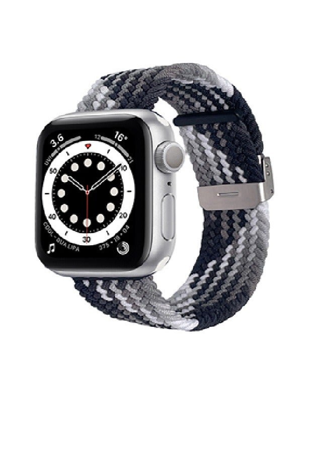 3pc Pack Adjustable Nylon Braided Loop Band for Apple Watch All Series Compatible with 46mm/45mm/44mm/49mm MultiColor