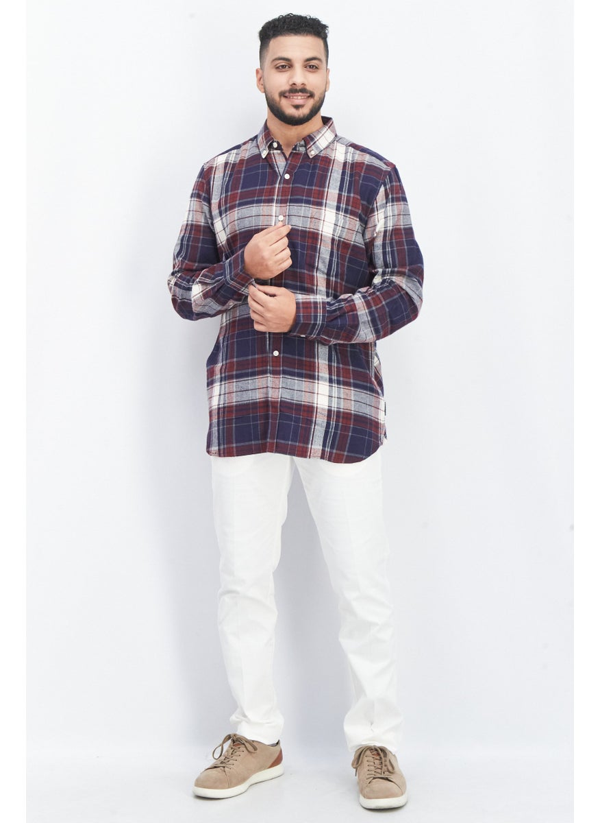 Men Regular Fit Long Sleeve Checkered Casual Shirt, Maroon - pzsku/Z600970FC3B2C079CC7DAZ/45/_/1737641810/8f5dbfbe-5cca-4d5c-adec-60386b6e10b1