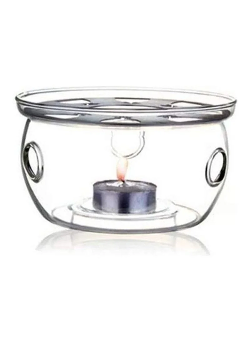 1Chase Glass Teapot with Burner and Good Morning Printed Glass 2 Pcs set