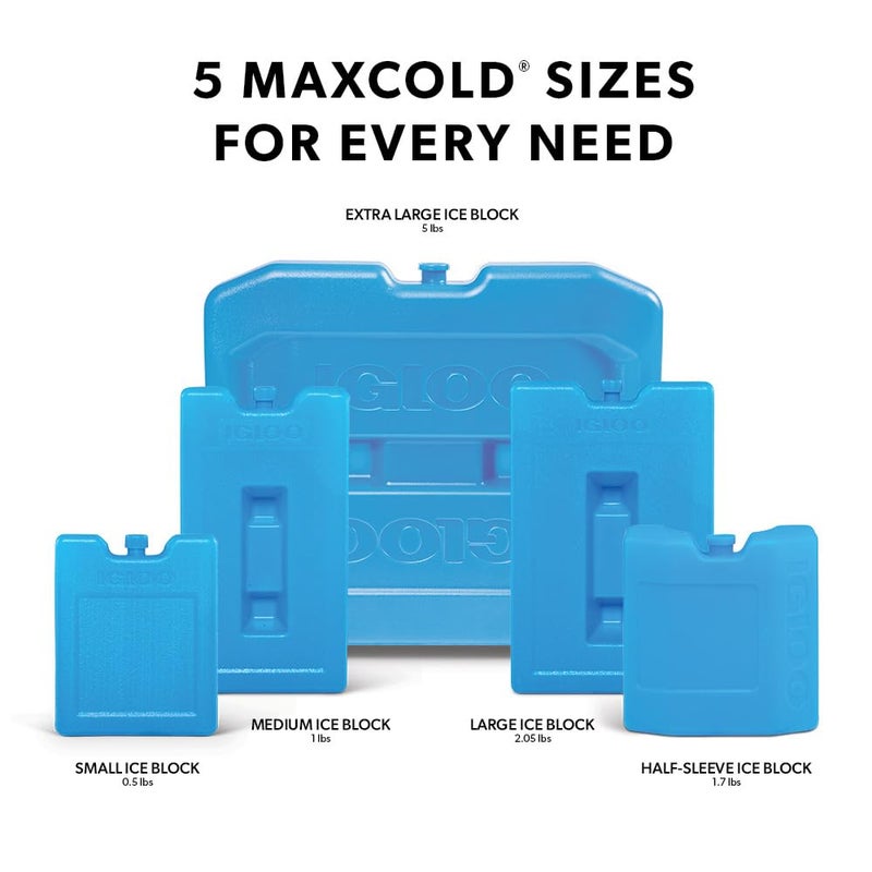 Igloo Small Maxcold 4 Pack Ice Block, Reusable Ice Packs for Coolers, Freezer Pack, Cold Packs for Coolers, Long Lasting Ice Blocks, 4 â€ŽIce Block - Image 5