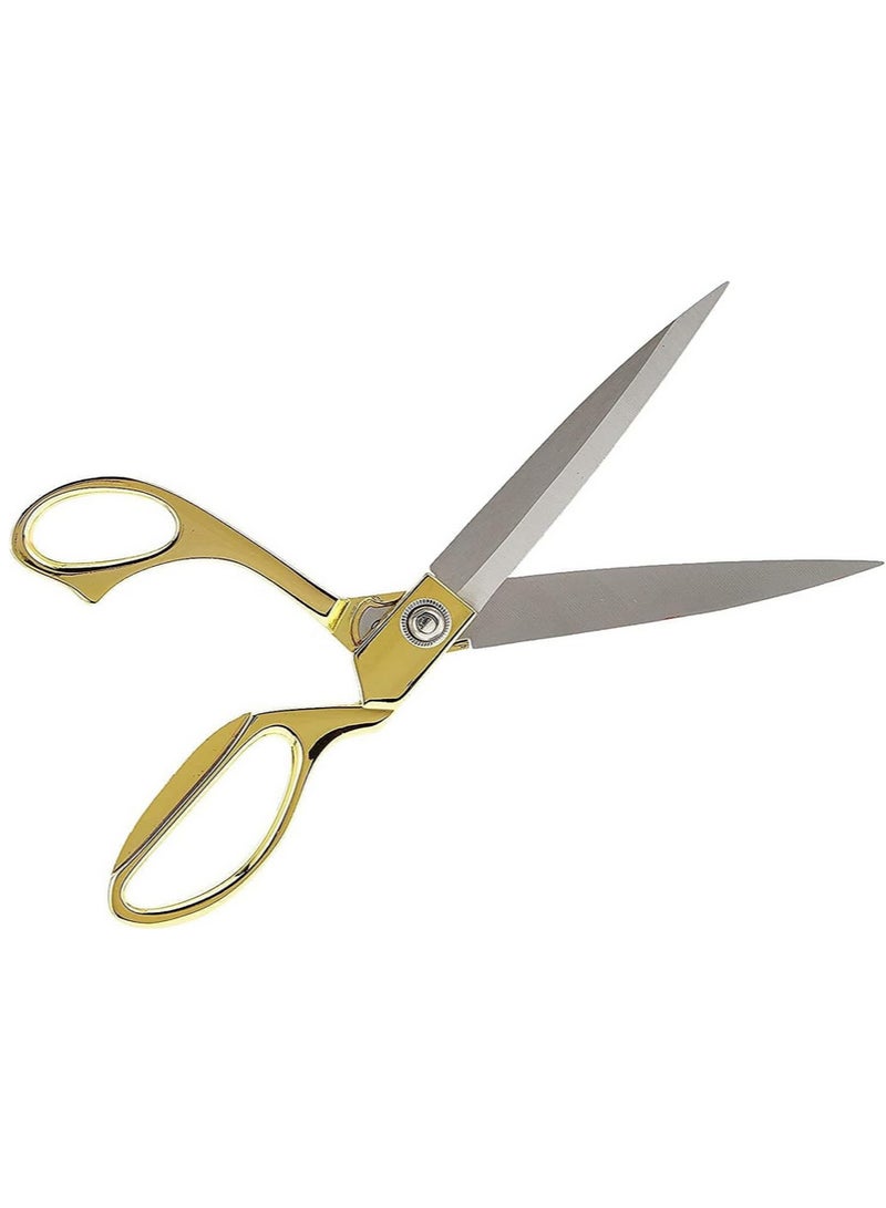 Professional Heavy Duty Stainless Steel Sewing Scissors, Gold, 10.5 Inch  - Image 1