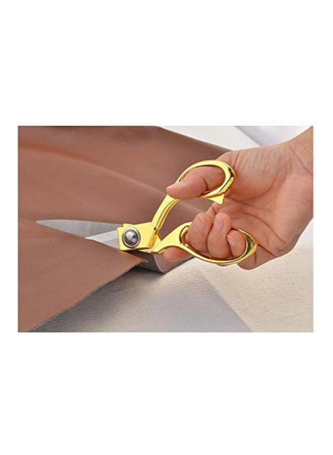 Professional Heavy Duty Stainless Steel Sewing Scissors, Gold, 10.5 Inch  - Image 2