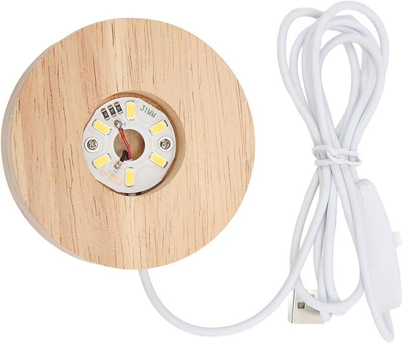 قاعدة ضوء دافئ تعمل بالطاقة عبر USB لحامل عرض LED للزجاج الفني والمجوهرات والتماثيل - Image 4