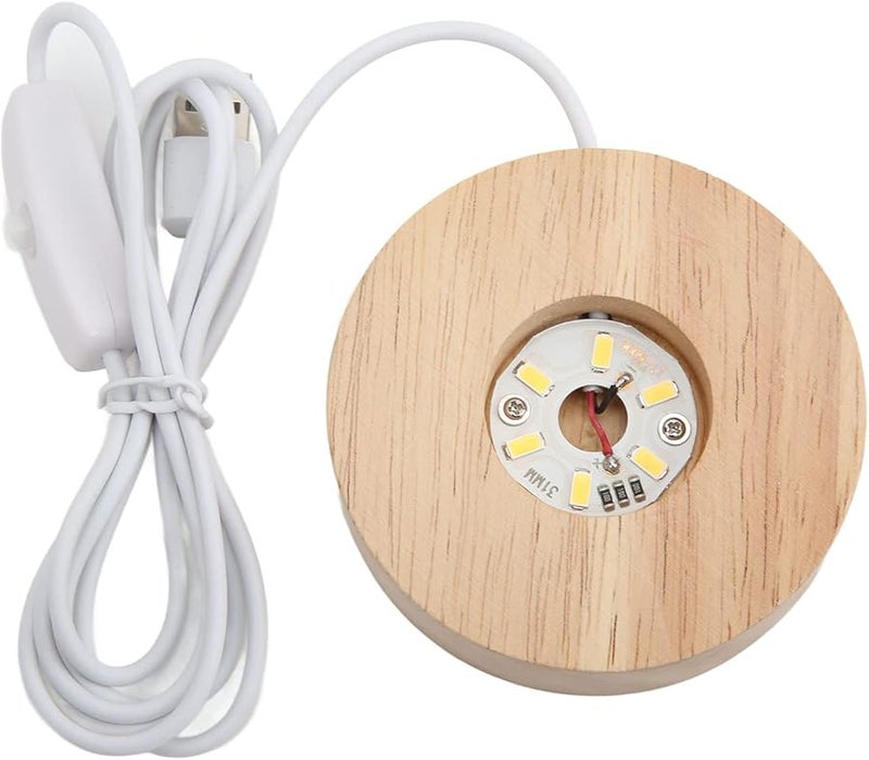 قاعدة ضوء دافئ تعمل بالطاقة عبر USB لحامل عرض LED للزجاج الفني والمجوهرات والتماثيل - Image 5