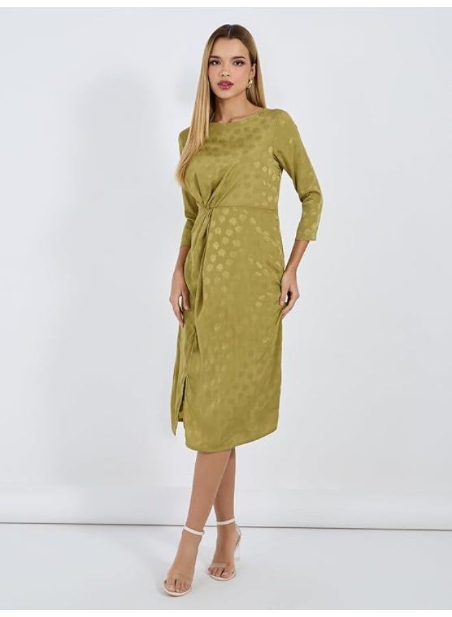 ستايلي فستان ميدي نسائي من البوليستر الجاكار من ستايلي - Image 3