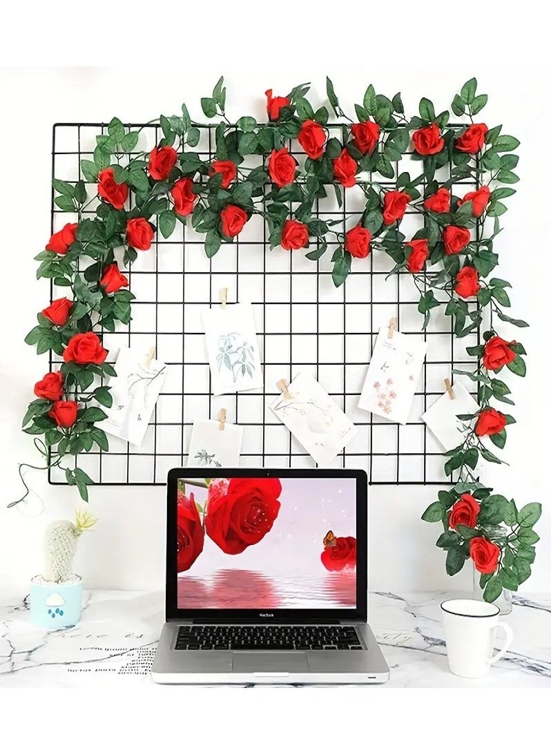 3pcs Artificial Red Rose Branches - An Elegant Touch of Timeless Beauty - artificial rose branches, artificial red roses, flower decor, party decorations, wedding decorations, home decor, garden decor, gifts, birthday, Halloween, Valentine's Day, Mother's Day.