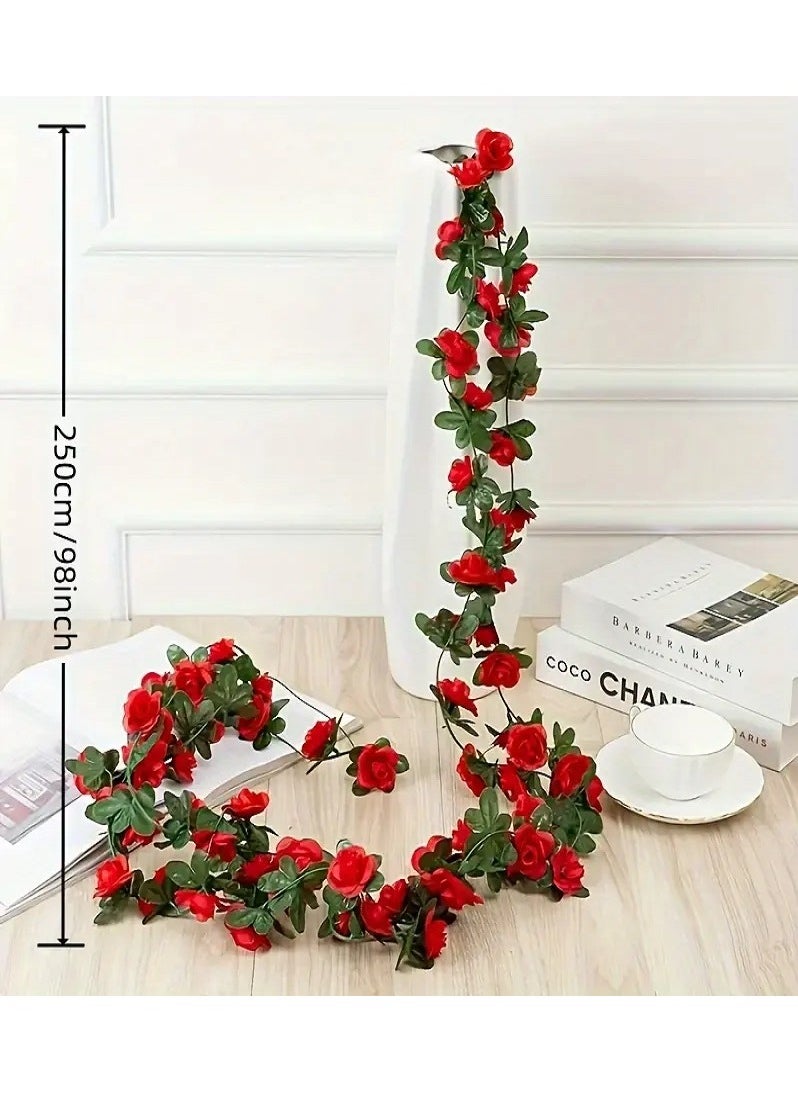 3pcs Artificial Red Rose Branches - An Elegant Touch of Timeless Beauty - artificial rose branches, artificial red roses, flower decor, party decorations, wedding decorations, home decor, garden decor, gifts, birthday, Halloween, Valentine's Day, Mother's Day.
