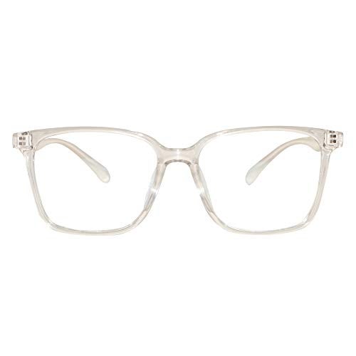 Peter Jones Transparent Unisex Medium Square Optical Frame with Anti Glare Lenses (703| Medium) - Image 3