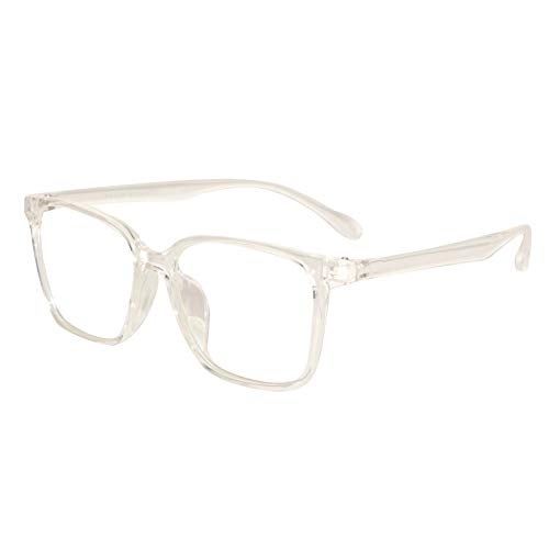 Peter Jones Transparent Unisex Medium Square Optical Frame with Anti Glare Lenses (703| Medium) - Image 2