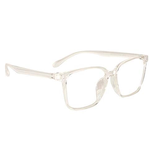 Peter Jones Transparent Unisex Medium Square Optical Frame with Anti Glare Lenses (703| Medium) - Image 1