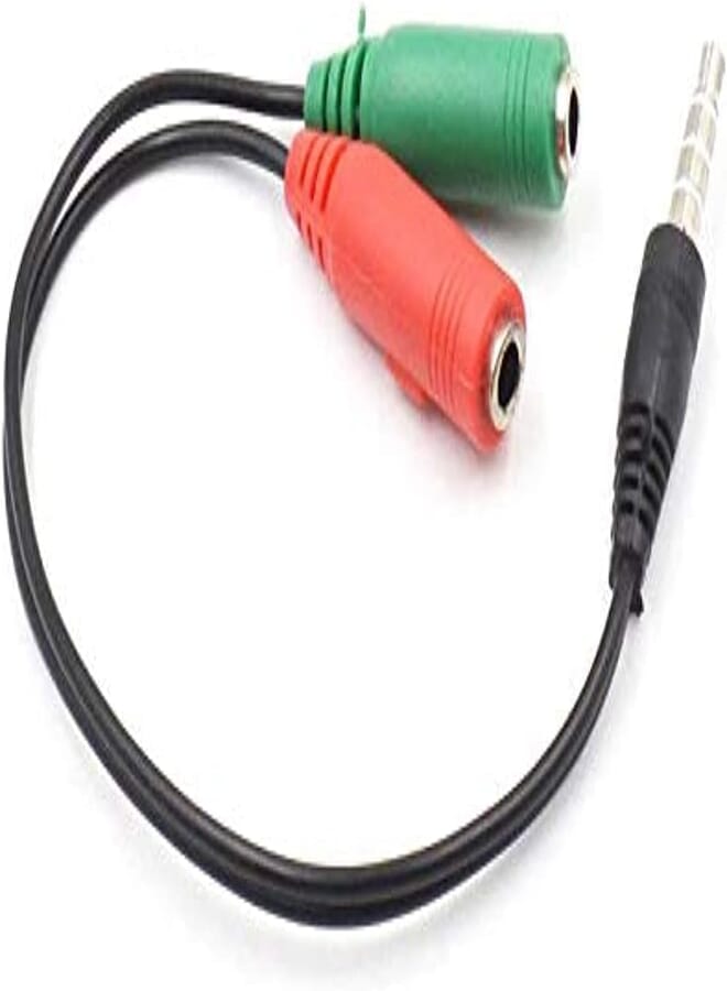 Microphone Mic and Earphone Extension Audio Splitter