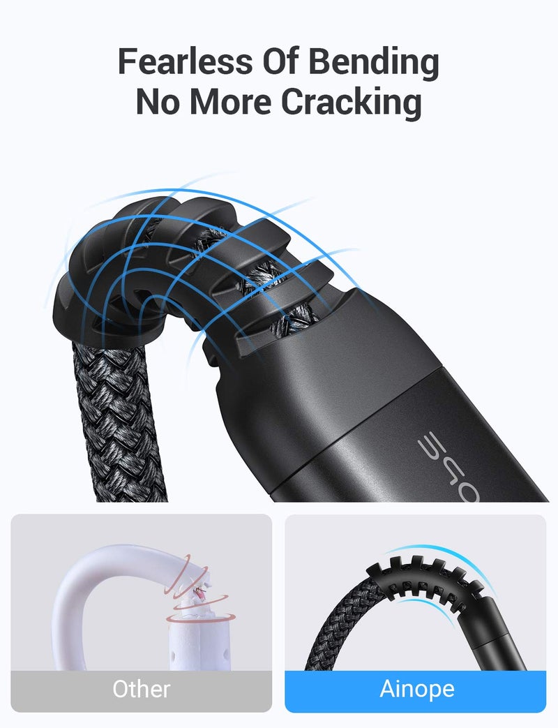 Ainope USB 3.0 A to A Male Cable 3.3FT+3.3FT,USB 3.0 to USB 3.0 Cable [Never Rupture] USB Male to Male Cable Double End USB Cord Compatible with Hard Drive Enclosures, DVD Player, Laptop Cool-Black - Image 2