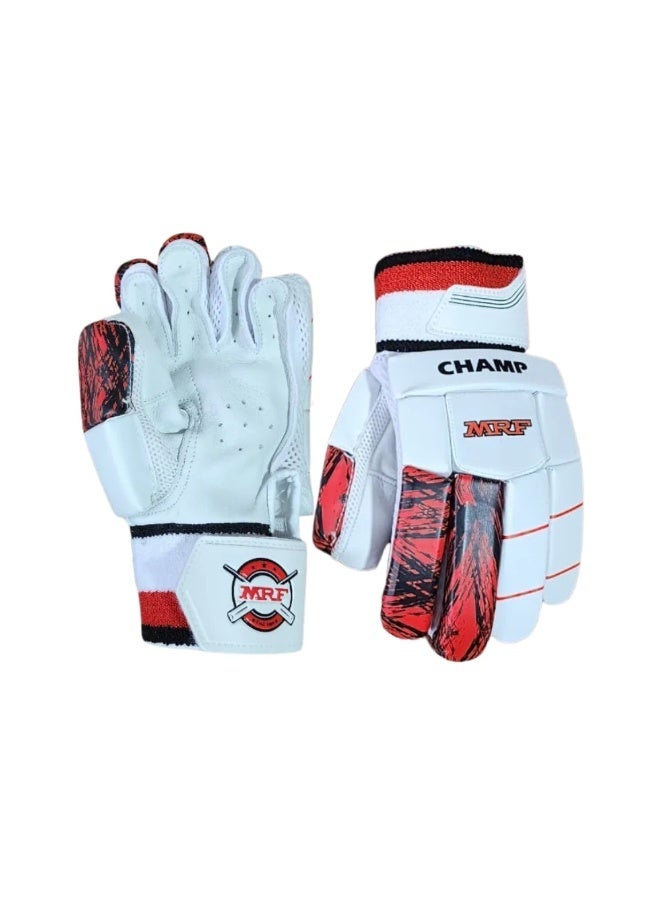 MRF Champ Cricket Batting Gloves - Small Boys Right Hand - Image 1
