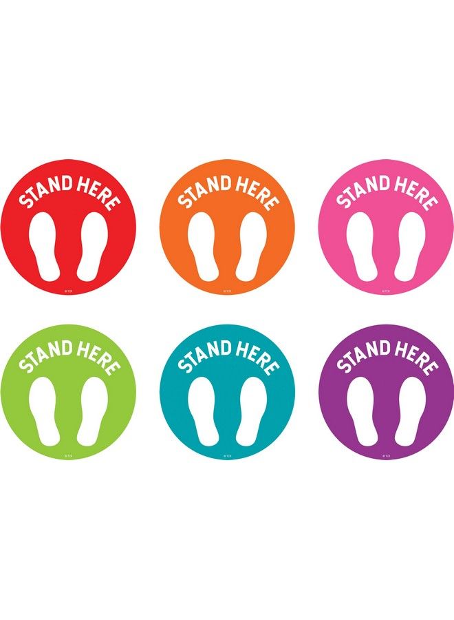 Teacher Created Resources Spot On Floor Markers: Stand Here 4" (Tcr77508) - Image 1