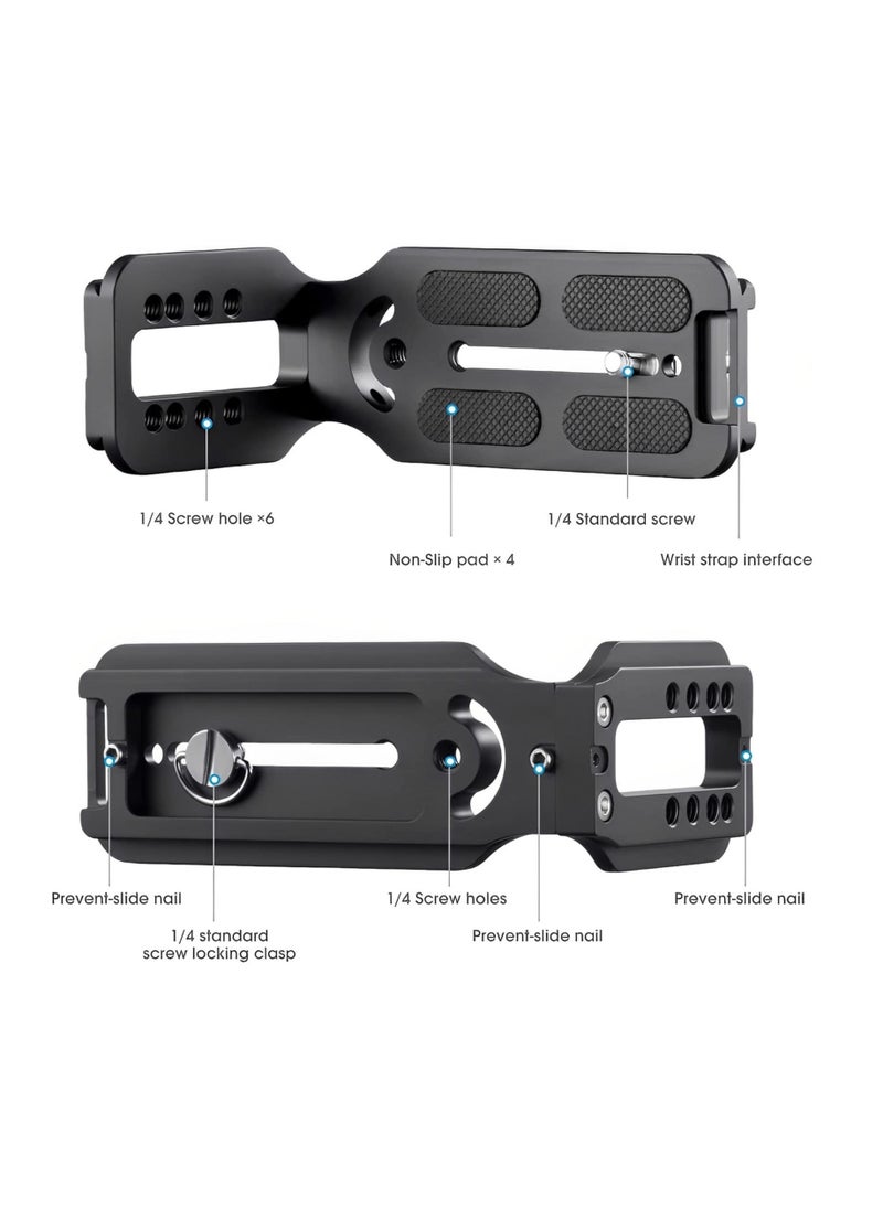 Anmi - DSLR Camera L Bracket Vertical Horizontal Switching Tripod Quick Release Plate with Screws Wrench Compatible with Canon/Nikon/Sony/DJI Osmo Ronin Zhiyun Stabilizer Tripod Monopod (Orange) - Image 1