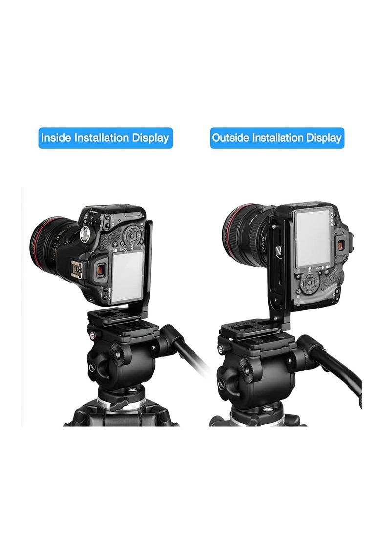 Anmi - DSLR Camera L Bracket Vertical Horizontal Switching Tripod Quick Release Plate with Screws Wrench Compatible with Canon/Nikon/Sony/DJI Osmo Ronin Zhiyun Stabilizer Tripod Monopod (Orange) - Image 1