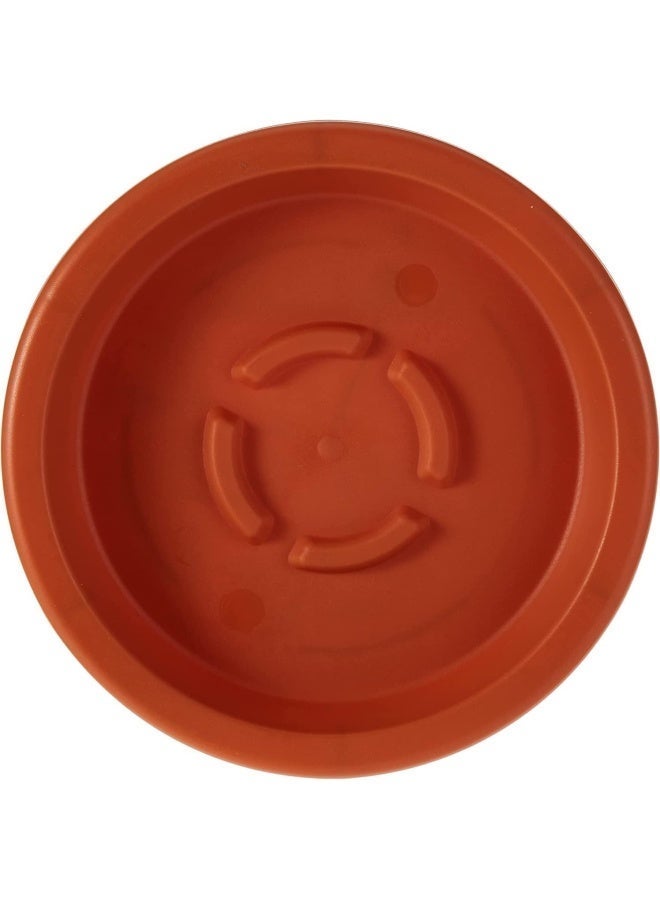 Cosmoplast Round Flower Pot 12 Inch Tray Terracotta - Image 2