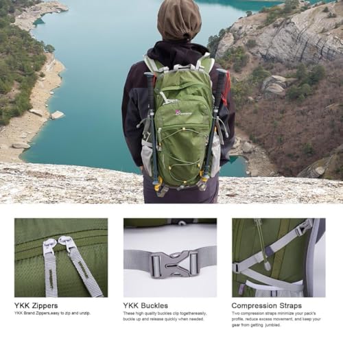 MOUNTAINTOP 25L/40L Hiking Backpack,Lightweight Travel Backpack for Men Women Outdoor Backpacking, Camping - Image 3