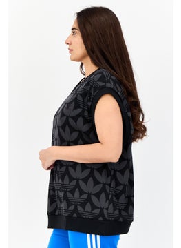 adidas Originals Women Sportswear Fit Sleeveless Outdoor Vest, Black  - Image 3
